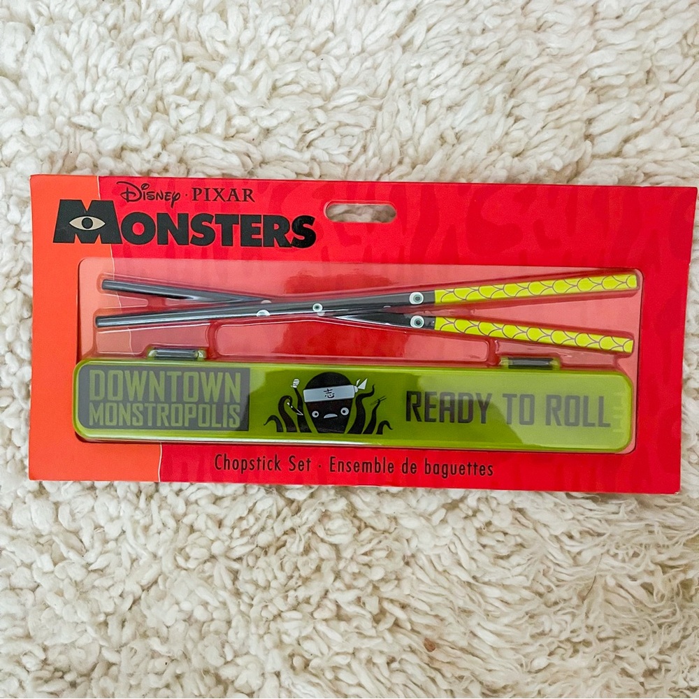 Disney Pixar Monsters Inc inspired chopstick set from Box Lunch BNWT